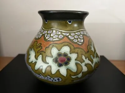 Buy Vintage Gouda Arnhem Dutch Pottery Vase - H12cm • 32£
