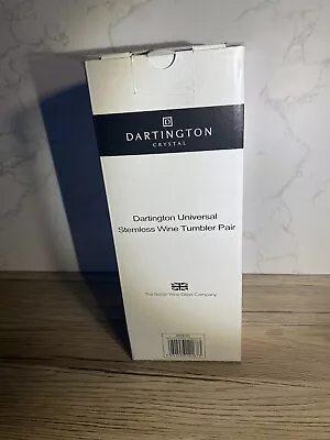 Buy Dartington Crystal Stemless Wine Tumbler Pair NEW In Box • 14.99£
