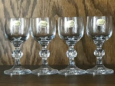 Buy Vintage Bohemia Czechoslovakia Crystal Cordial Glasses Set Of 4 New • 17.01£