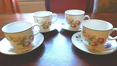 Buy Pretty Vintage St Michael's Ashberry Cups & Saucers  X 4 • 12£