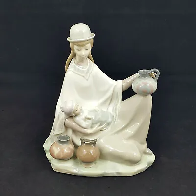 Buy Large Lladro Figurine - Peruvian Girl With Baby 4822 DV - L/N • 165.75£