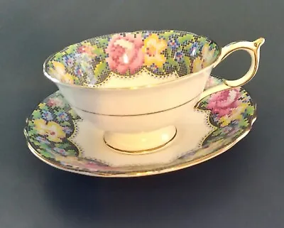 Buy Paragon Double Warrant Gingham Rose Teacup & Saucer Cross Stitch Pattern • 23.13£