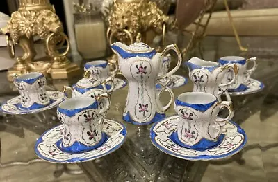 Buy Vintage Limoges Tea Set Teapot Demitasse Cups Saucers Creamer Sugar Bowl 15pcs • 77.85£