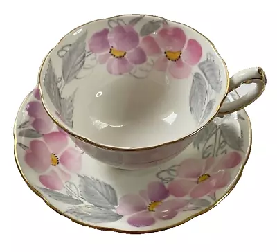 Buy George Jones And Sons Crescent Cup & Saucer Bone China Morning Glory Gold Trim • 12.29£
