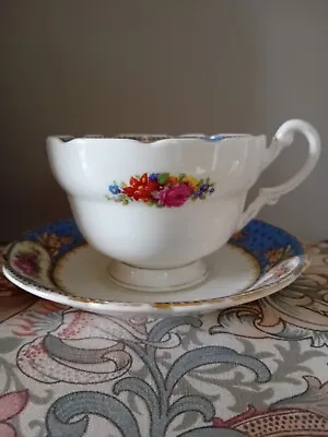 Buy Paragon Sevres Cup And Saucer Blue Gold Floral Collectable 1930-40s • 12£