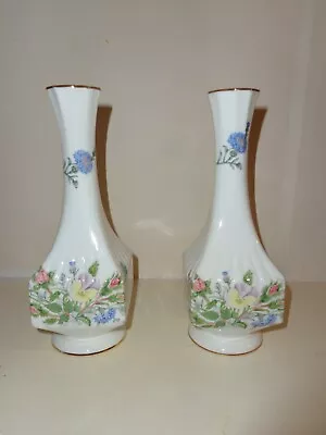 Buy Pair Of Ansley Wild Tudor Fine Bone China Bud Vases • 10.99£