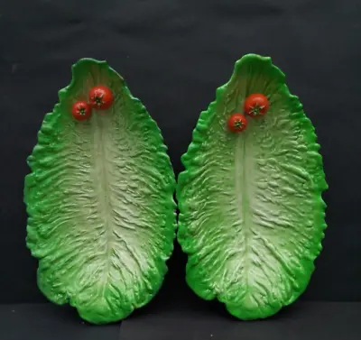 Buy Two Matching Wiltshaw & Robinson  Carlton Ware Lettuce Leaf And Tomatoes 716023 • 30£