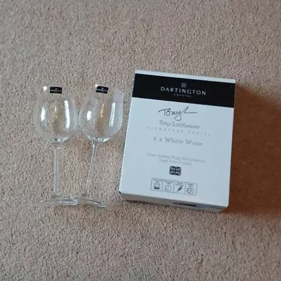 Buy 2x White Wine Glasses - Dartington Crystal Tony Laithwaite Signature Series, NEW • 29.99£