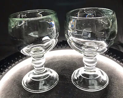 Buy 2 Large Heavy Clear Glass Footed Sweet / Candy / Snack Bowls / Candle Holders • 9.99£