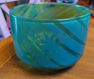 Buy Mdina Glass Bowl, Ming Pattern, Very Good Condition. • 15£