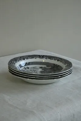 Buy 4 Vintage Burleigh Ware Willow Bowls Tableware Dinnerware • 55£