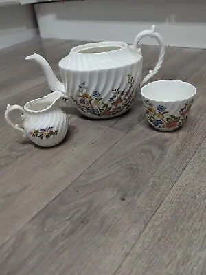 Buy Aynsley English China - Cottage Garden Creamer & Sugar Bowl & Teapot Lid Missing • 14£