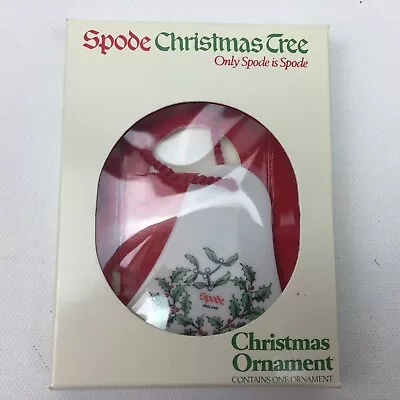 Buy Vtg Spode Bell Shaped Flat Bone China Christmas Tree Ornament England Box • 33.72£