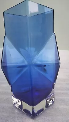 Buy Riihimaki Blue Pablo Glass Vase Designed By Erkkitapio Siiroinen • 67£