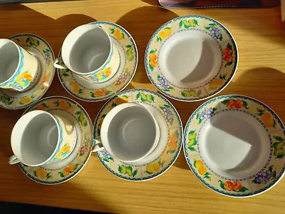 Buy Royal Norfolk Fruit Design China -  Set Of 4 Cups And Saucers • 18£