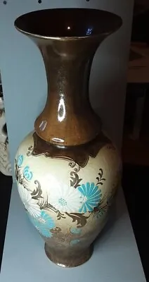 Buy Vintage Large 40cm  Doulton Lambeth Floral  Vase C.1891 Signed  • 50£