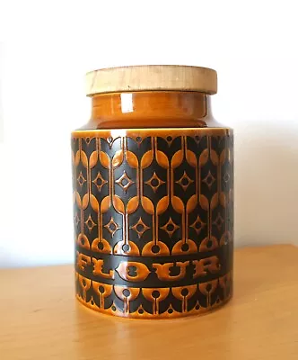 Buy Hornsea Heirloom Pottery Vintage Large Flour Storage Jar Brown 1970’s • 12.50£