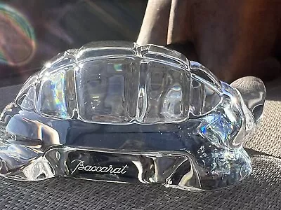 Buy Signed Baccarat Crystal Glass Turtle Tortoise Figurine Paperweight • 43.21£