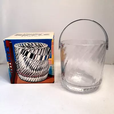 Buy Vintage Dartington 'Ripple Glass Ice Bucket St/St Handle - Boxed • 4.99£
