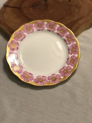 Buy Royal Standard Fine Bone China England Pink Rose & Gold 8” Plate Hand Painted • 13.25£