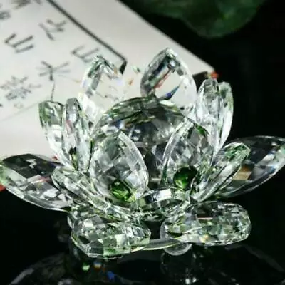 Buy Lotus Glass Candlestick Home Decor Craft Tea Light Flower Candle Holder Crystal • 5.53£