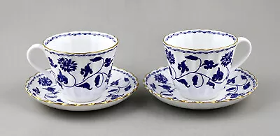 Buy Spode China England Blue Colonel Y6235 Tea Or Coffee Cups & Saucers X 2 • 34.50£