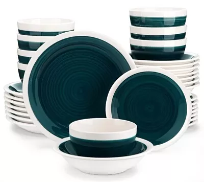 Buy Vancasso ORI Green 16Piece Dinner Set Porcelain PlateSet Tableware Service For 4 • 44.49£