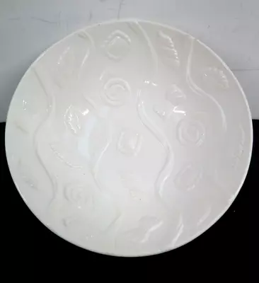 Buy Vintage St Michael Serving Bowl White Large Round Embossed Serving Dish • 9.99£