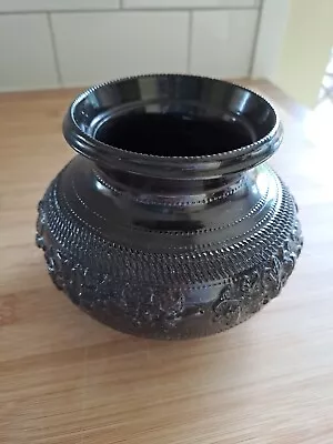 Buy Victorian Black Glass Pot/Vase • 15£