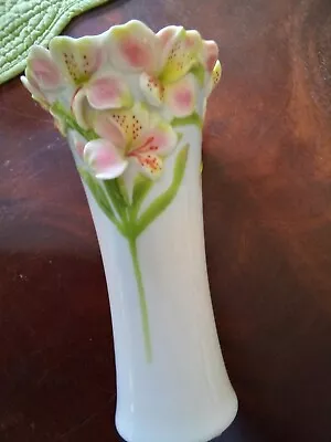 Buy Franz Porcelain Sculptured Floral Vase.  Beautiful. • 63.78£