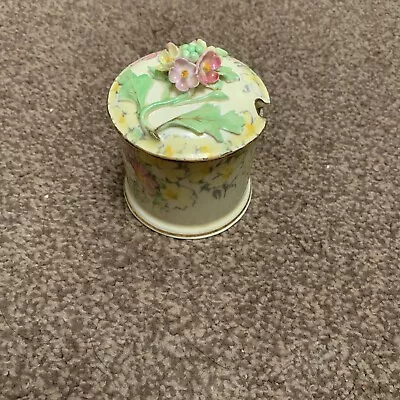 Buy Vintage Crown Staffordshire Fine Bone China Preserve / Jam Pot Floral • 15£