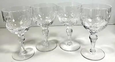 Buy Stuart Crystal Minuet Claret Wine Glasses 5 1/8 X 2 7/8 Set Of Four • 42.20£