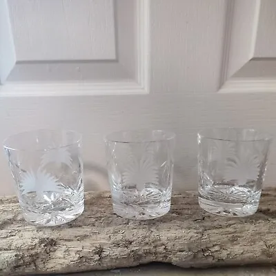 Buy 3 X High Quality Cut Glass And Etched Tumblers ~ Never Used • 8.99£
