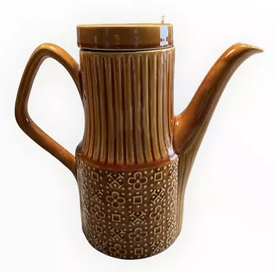 Buy Vintage Sadler Brown Glazed Pottery Coffee Pot  - 1970's Retro Kitchenalia • 15£