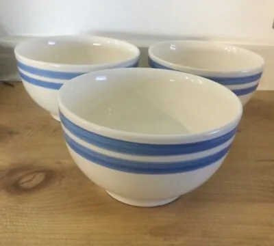 Buy Cornish Coast Earthenware Cereal Bowls Hand-painted X3 Used* Rare Cornishware. • 23£
