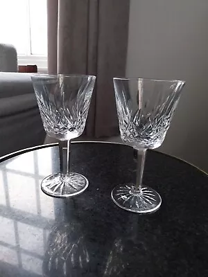 Buy Pair Of Signed WATERFORD Lismore Claret Wine Glasses / Goblets ~ 6 Oz. ~ 5 7/8  • 28£