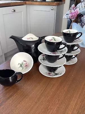 Buy Vintage  China Art Deco Tea Set, 6 Cups/saucers, T.pot, Jug, Sugar • 45£