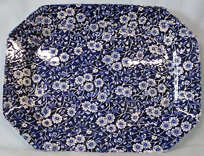 Buy Crownford China Staffordshire Calico Blue Rectangular Platter 11  • 38.79£