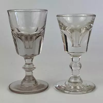 Buy 2 Early 19thc Antique Georgian Deception / Toastmasters Glass 11cm Shot / Dram • 9.99£
