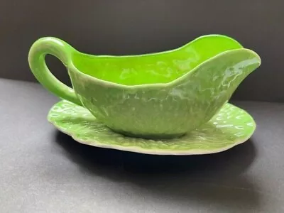 Buy Vintage Carlton Ware Cabbage Leaf Gravy, Sauce, Cream Boat Jug And Stand • 9.95£
