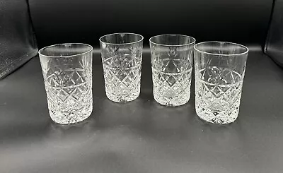 Buy 4 X Quality Cut Glass Whisky - Water- Glasses - Tumblers - Edinburgh - Waterford • 25£