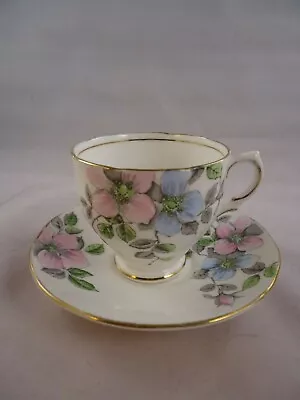 Buy Salisbury Wild Rose Tea Cup & Saucer Fine Bone China Vintage British • 16.99£