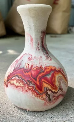 Buy Vintage Nemadji Vase Native American / Southwestern Style Orange / Pink Swirl • 17.29£