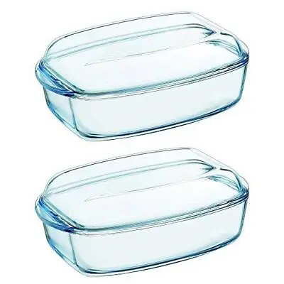 Buy Pyrex Essentials Glass Rectangular Casserole Dish With Lid 6.5L Transparent (PAC • 34.95£