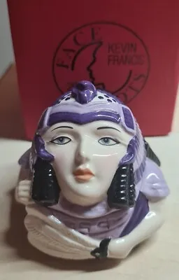 Buy Kevin Francis Face Pots Cleopatra 2002 Roman Egyptian Ceramic Collectable Purple • 16£