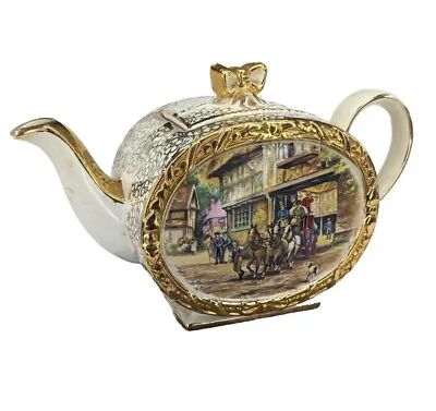 Buy Vintage Sadler 1950's Barrel Tea Pot Coach & Horses Inn  • 19.99£
