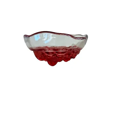 Buy Kosta Boda Red Art Glass Bubble Footed Small Bowl • 47.42£