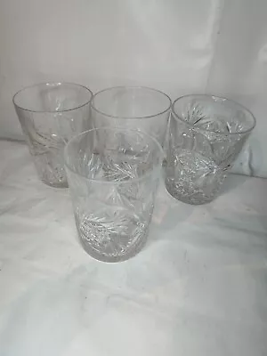 Buy 4 American Brilliant Antique 19th Century Cut Crystal Whiskey Glass Tumbler • 223.55£