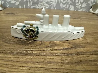 Buy Swan Ware Crested China Ww1 Battle Ship  Rare Grimsby Crested Ware • 35£
