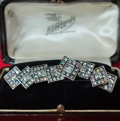 Buy Art Deco Inspired Geometric Crystal Silver Tone Brooch Pin  • 10.45£